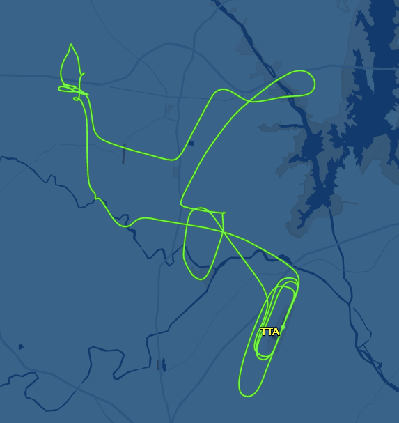 GPX Track across the Raleigh Durham area west of Jordan Lake