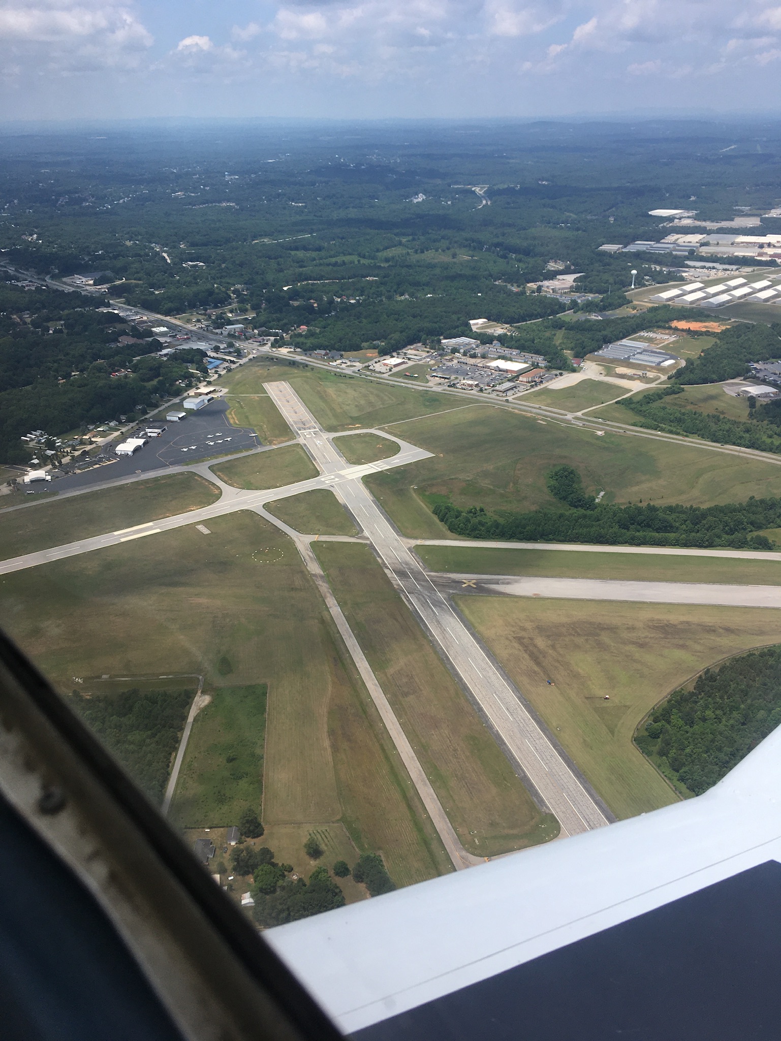 Danville, Virginia airport, from above.
