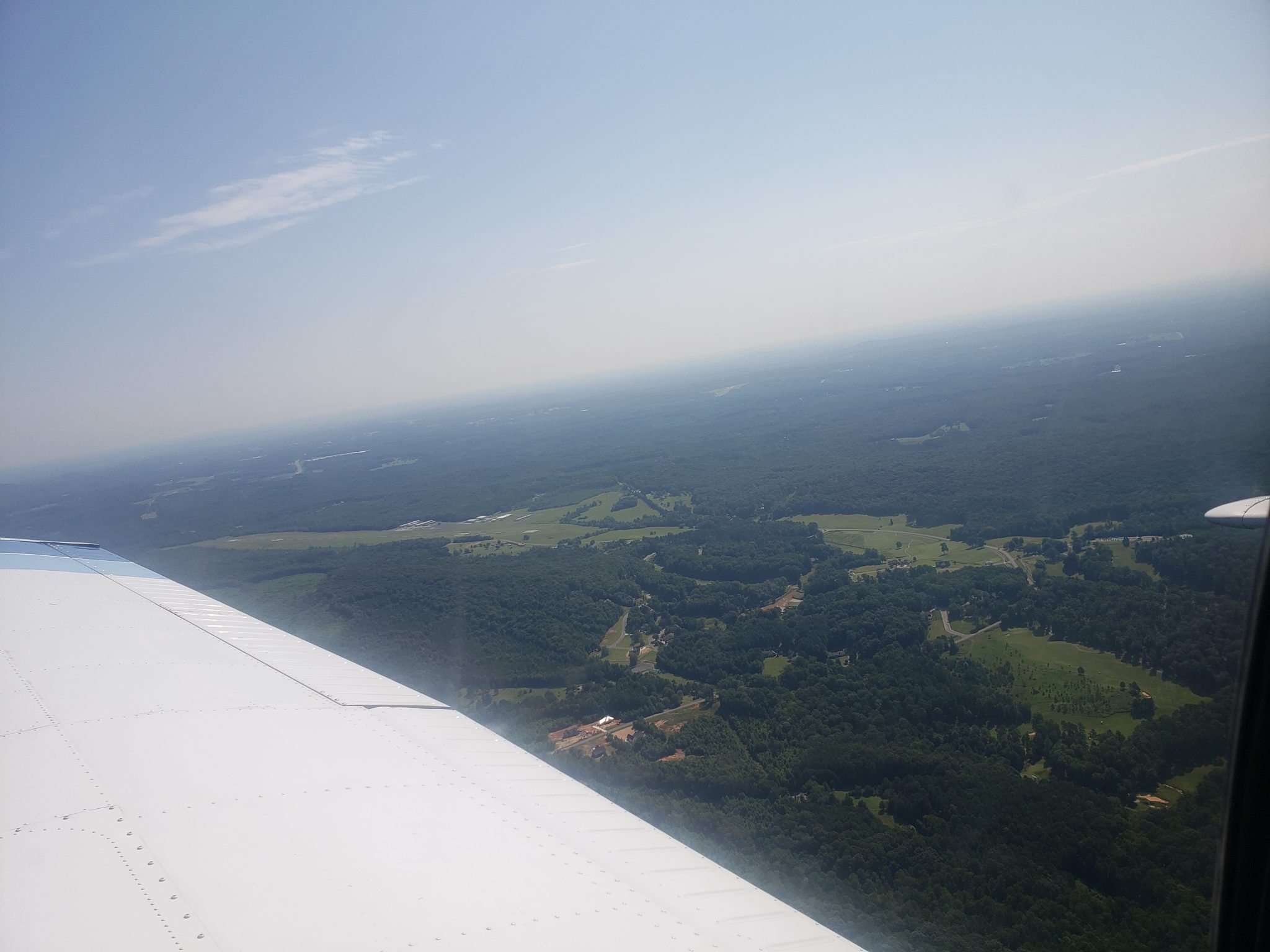 Looking at a runway in the distance, not sure which one now.