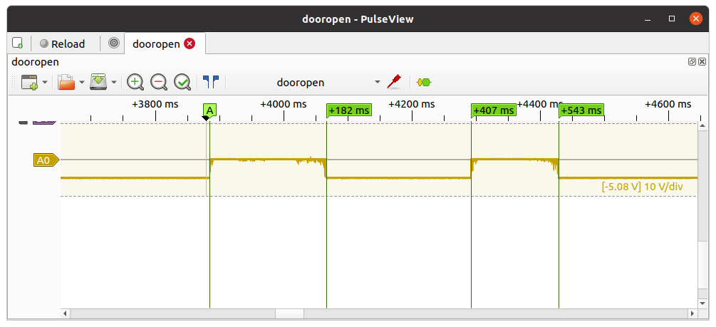 Pulses of about 180ms and 140ms